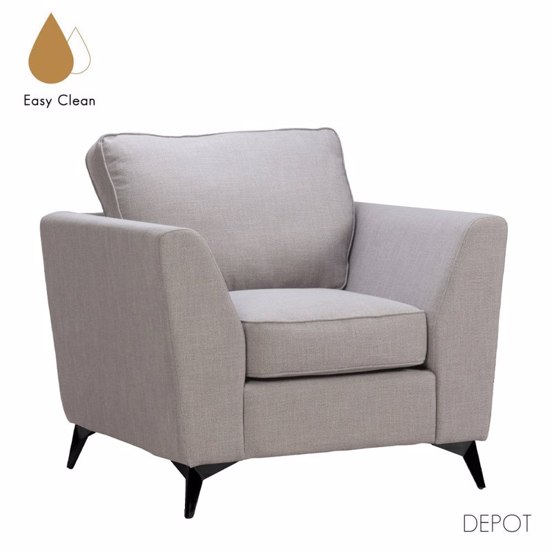 Liberta - Maison - ΣΗΜΑΝΤΙΚΟ: Σε περίπτωση διαφοράς τιμής από το κατάστημα ισχύει παντα και μόνο η τιμή του καταστήματος Liberta - Maison BOEL Πολυθρόνα Γκρι 96x86x92cm 71-0145