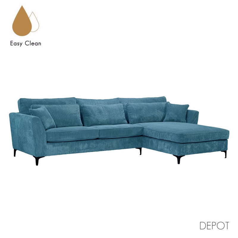 Έπιπλα σαλονιού agiovlasitishome - ΣΗΜΑΝΤΙΚΟ: Σε περίπτωση διαφοράς τιμής από το κατάστημα ισχύει παντα και μόνο η τιμή του καταστήματος Liberta - Maison FOREVER Καναπές Petrol Δεξιά Γωνία 316