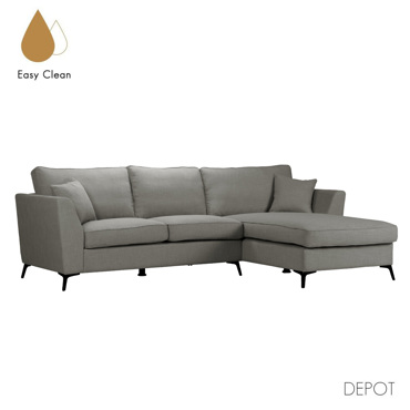 Liberta - Maison BOEL Καναπές Γκρι με Δεξιά Γωνία 280x170x92cm 71-0162