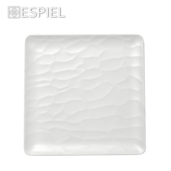 Piato Rixo Tetragno Melaminis Lefko 18X18X1.2cm MLW347K72-6 Espiel