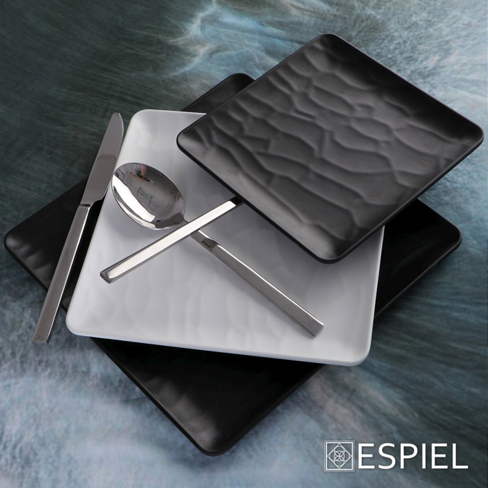 Piato Rixo Tetragno Melaminis Lefko 18X18X1.2cm MLW347K72-6 Espiel