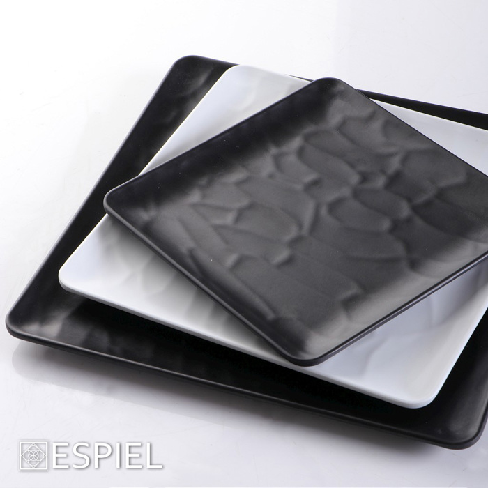 Piato Rixo Tetragno Melaminis Lefko 18X18X1.2cm MLW347K72-6 Espiel