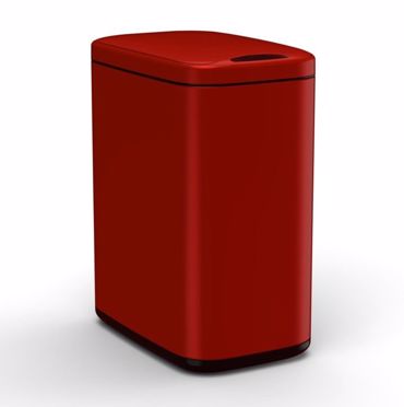 MRShome Αυτόματος Κάδος με Φωτοκύτταρο 8lt Κόκκινο Βουργουνδίας 18x28x37cm