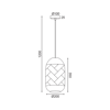 ACA Kremasto Fotistiko Orofis ''COCONUT'' Monofoto Rattan/Xulo Ggri E27 F20x120cm OD761P20RW