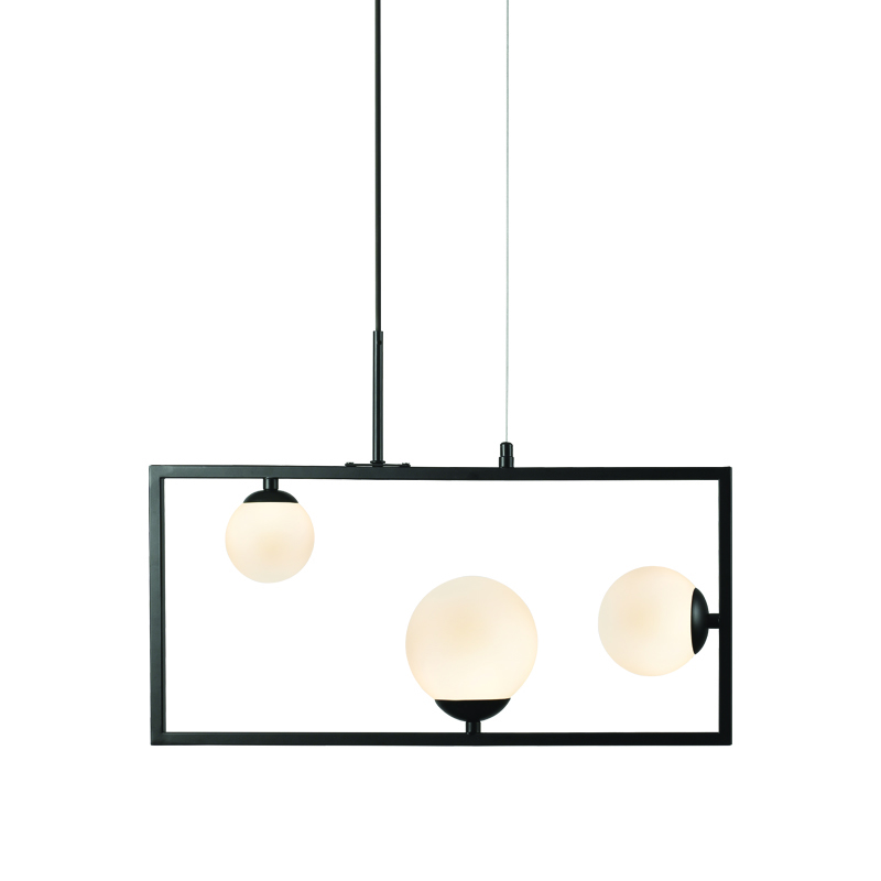 ACA Lighting - ΣΗΜΑΝΤΙΚΟ: Σε περίπτωση διαφοράς τιμής από το κατάστημα ισχύει παντα και μόνο η τιμή του καταστήματος ACA Κρεμαστό Φωτιστικό Οροφής ''QUADRO'' Τρίφωτο Μεταλλ