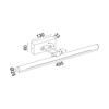 ACA Epitoixio Fotistiko ''RIO'' Metalliko Xromio me LED Fusiko Lefko 50x19x6cm PN10LEDW504CH