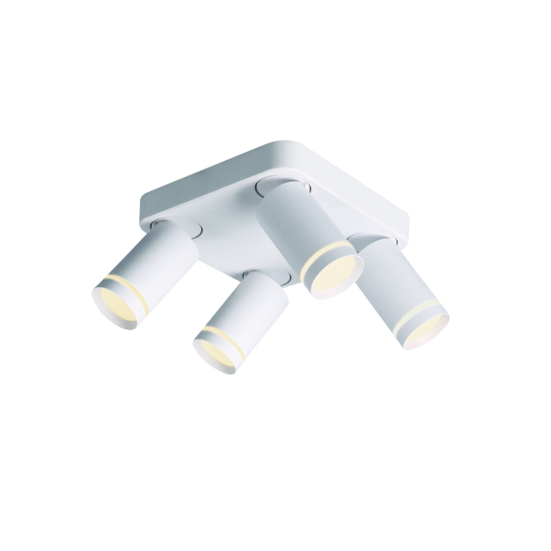 ACA Lighting - ΣΗΜΑΝΤΙΚΟ: Σε περίπτωση διαφοράς τιμής από το κατάστημα ισχύει παντα και μόνο η τιμή του καταστήματος ACA Σποτ ''DIVINO'' Τετράφωτο Λευκό Αλουμινίου GU10 21x