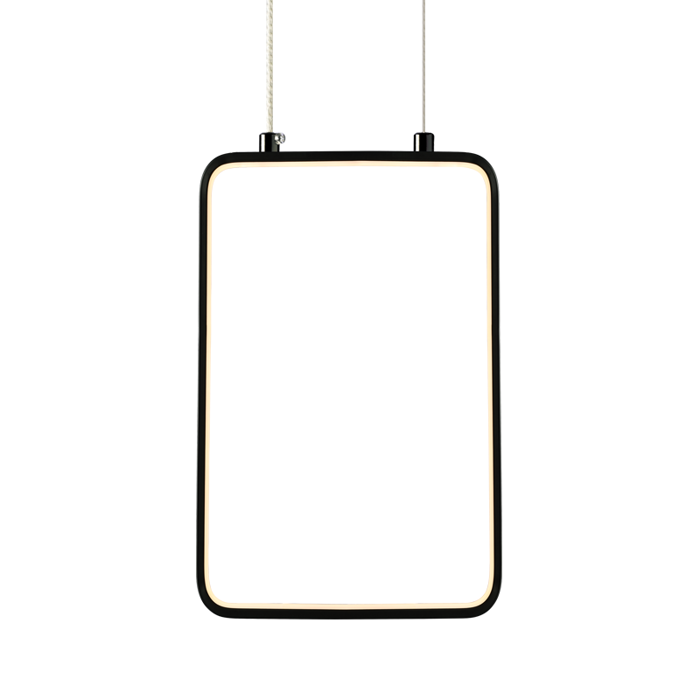 ACA Kremasto Fotistiko Orofis ''SYMETRIA'' Mavro Metalliko me LED Thermo Lefko 18x2x136cm V30LEDP18BK