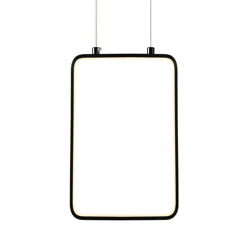 ACA Κρεμαστό Φωτιστικό Οροφής ''SYMETRIA'' Μαύρο Μεταλλικό με LED Θερμό Λευκό 18x2x136cm V30LEDP18BK