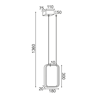 ACA Kremasto Fotistiko Orofis ''SYMETRIA'' Mavro Metalliko me LED Thermo Lefko 18x2x136cm V30LEDP18BK
