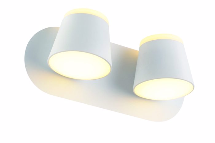 ACA Epitoixio Fotistiko ''LUCIDO'' Lefko Metalliko me LED Thermo Lefko 27x12x11cm V83LEDW27WH