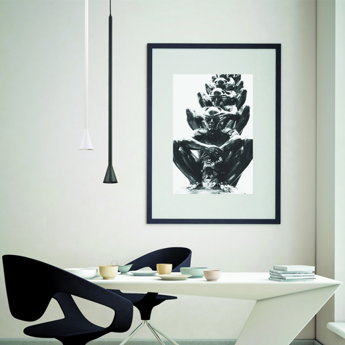 ACA Kremasto Fotistiko Orofis ''CLOUZOT'' Monofoto Metalliko Lefko GU10 F7.5x190cm YL22801PWH