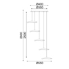 ACA Kremasto Fotistiko Orofis ''NINFEA'' Metalliko Oreixalkino me LED Thermo Lefko F55x260cm ZM34LEDP55BR