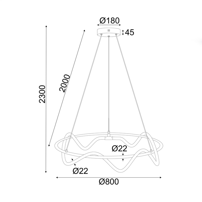 ACA Kremasto Fotistiko Orofis ''KYMA'' Metalliko Mavro me LED Thermo Lefko F80x230cm ZM36LEDP80BK