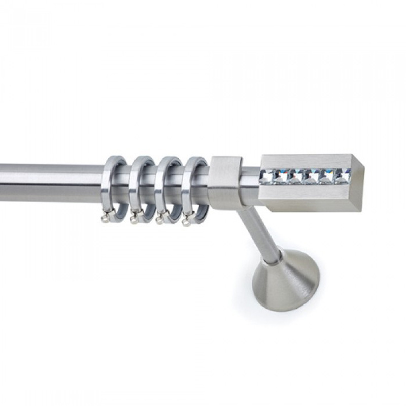 Agiovlasitishome - ΣΗΜΑΝΤΙΚΟ: Σε περίπτωση διαφοράς τιμής από το κατάστημα ισχύει παντα και μόνο η τιμή του καταστήματος Κουρτινόξυλο φ25 Inox Genius Strass