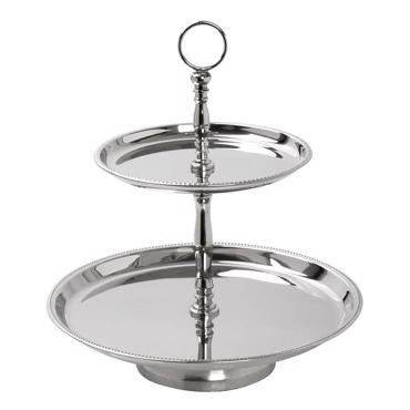 Espiel Πιατέλα 2 Επιπέδων Ανοξείδωτη Ασημί 38/26Χ43εκ GET214