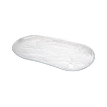 Atlas Πιατέλα Οβάλ Alabaster Λευκή 27Χ14εκ HOR1019K6