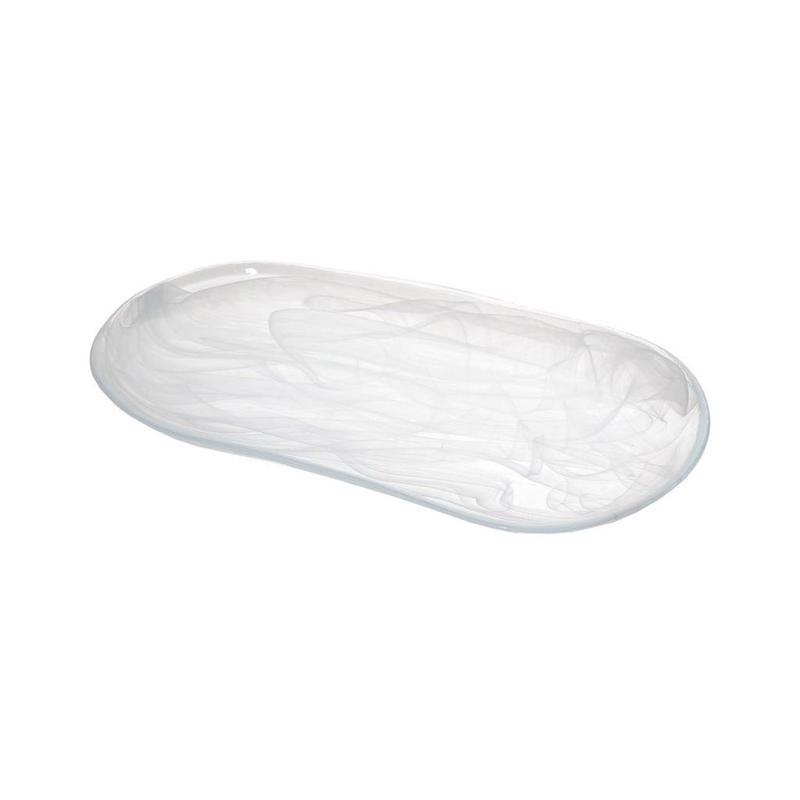 Atlas Πιατέλα Οβάλ Alabaster Λευκή 27Χ14εκ HOR1019K6