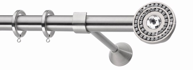 Κουρτινόξυλο φ25 inox r.ploutonas swarovski