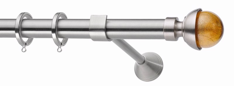Κουρτινόξυλο φ25 inox r.rodos crystal meli