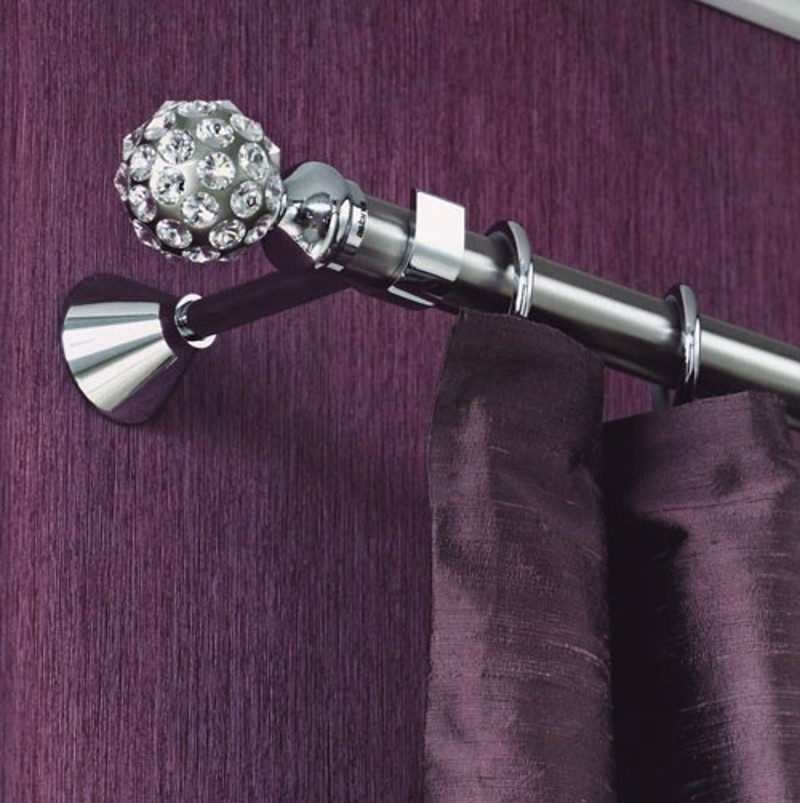 Κουρτινόξυλο Diamond φ25 inox by Aslanis