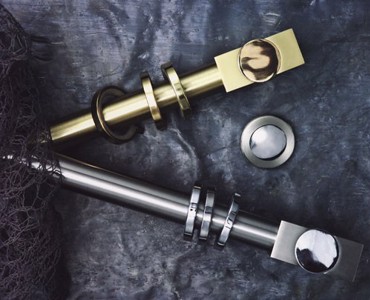 Κουρτινόξυλο Movie metal Φ30 χρυσό by Aslanis