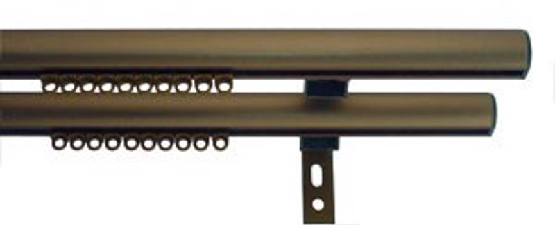 Σιδηρόδρομος Κουρτίνας Oval Διπλός Bronze