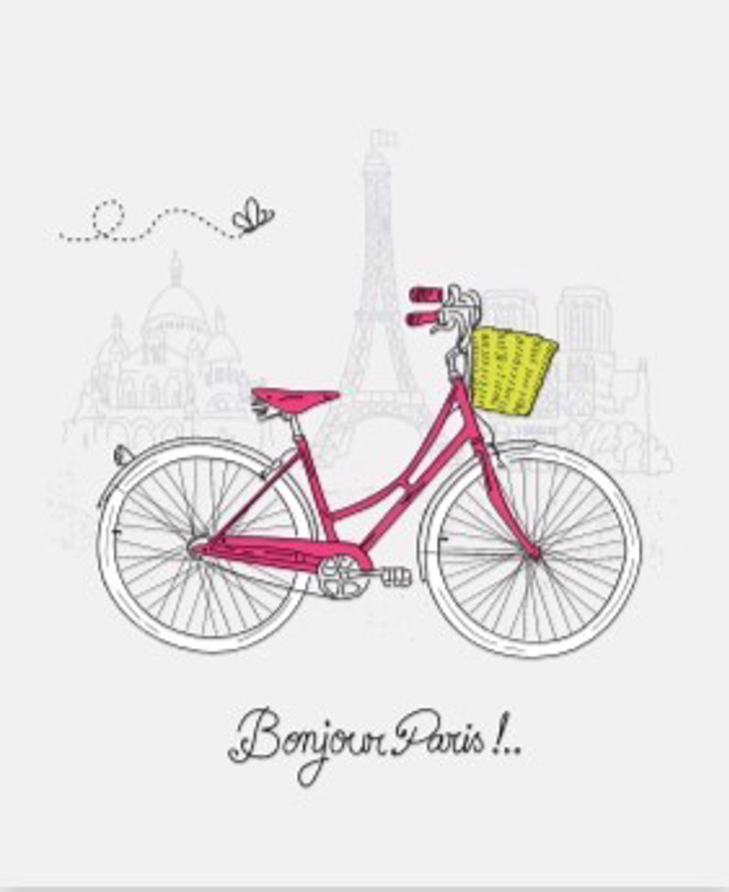 ΡΟΛΕΡ ΜΕ ΨΗΦΙΑΚΗ ΕΚΤΥΠΩΣΗ ΠΟΔΗΛΑΤΟ 'BONJOUR PARIS!' E16