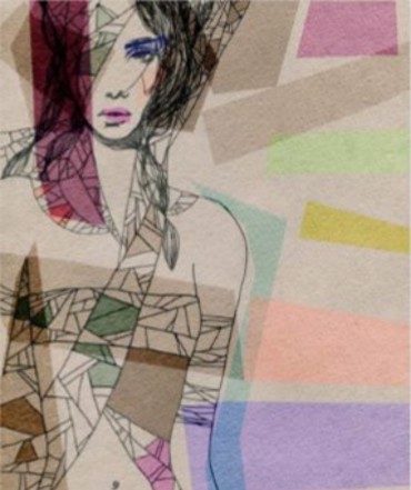 ΡΟΛΕΡ ΜΕ ΨΗΦΙΑΚΗ ΕΚΤΥΠΩΣΗ 'ABSTRACT GIRL' E170