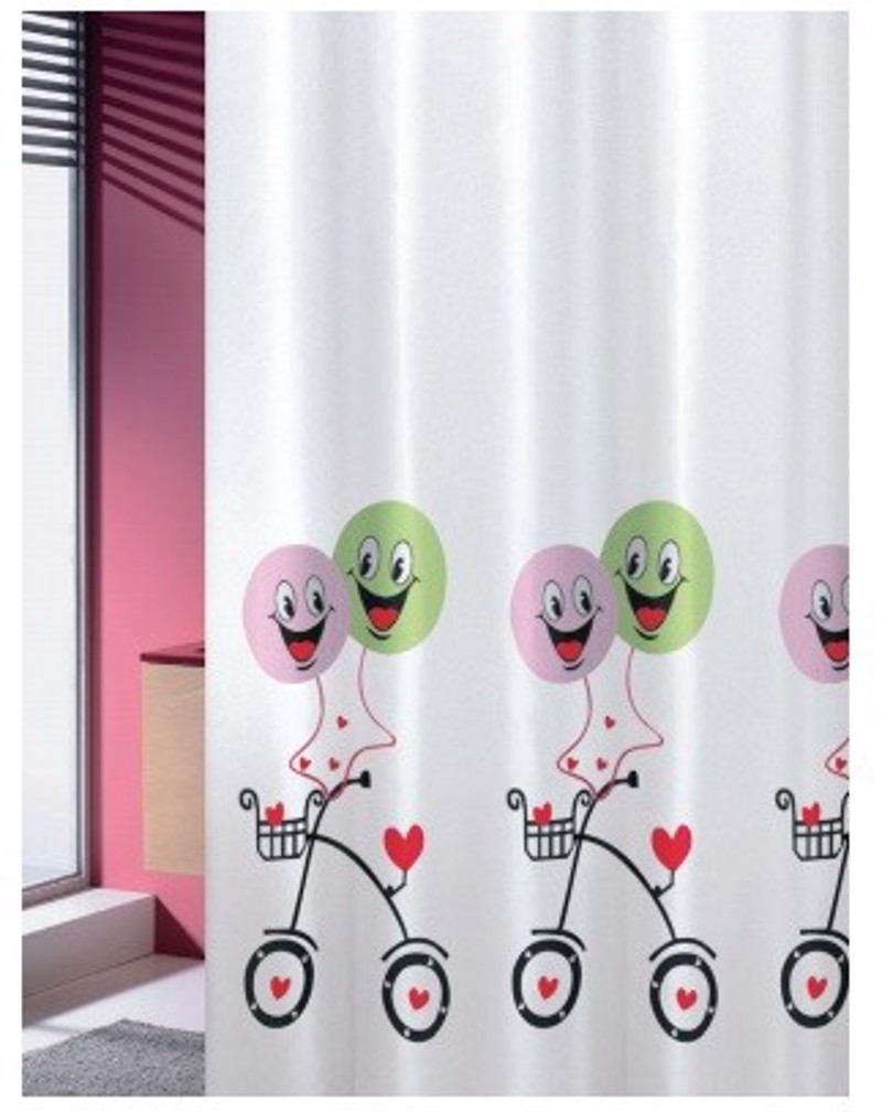 Υφασμάτινη Κουρτίνα Μπάνιου J.0021 Balloons Multi