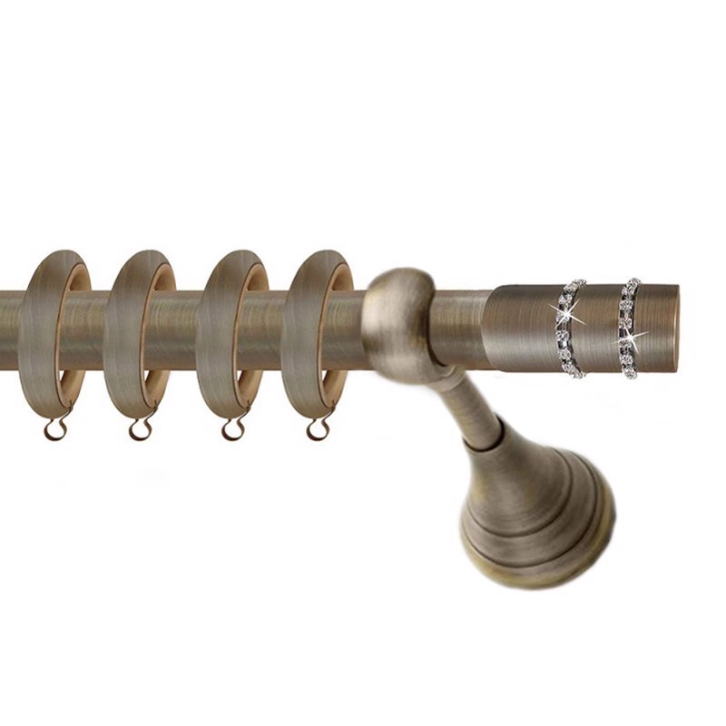Κουρτινόξυλο φ.25 m.rigoto strass bronze