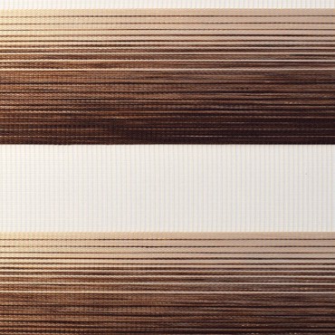 ΖΟ77 Καφέ ρίγα ανοιχτό δίχρωμο double ρόλερ