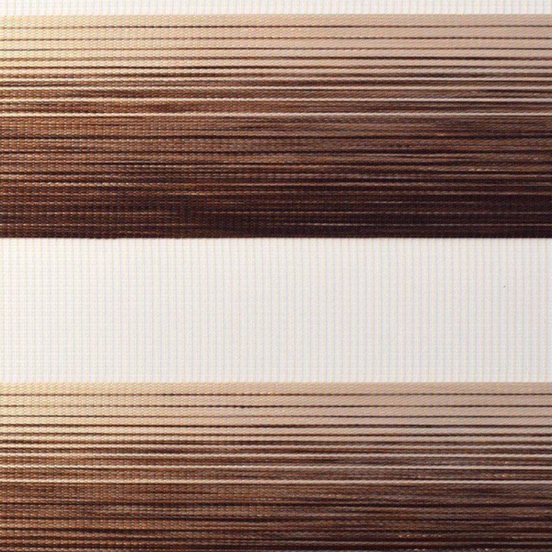 ΖΟ77 Καφέ ρίγα ανοιχτό δίχρωμο double ρόλερ
