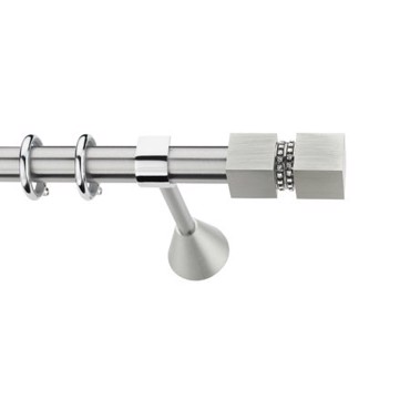 Κουρτινόξυλο φ25 inox b.009 Swarovski