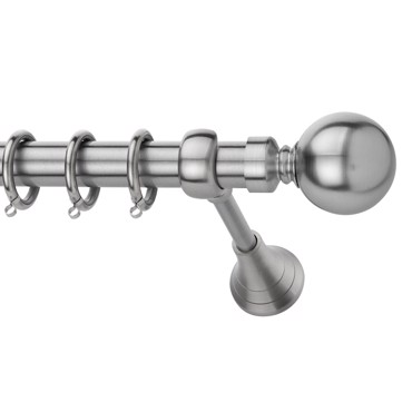 Κουρτινόξυλο φ25 inox Μπάλα
