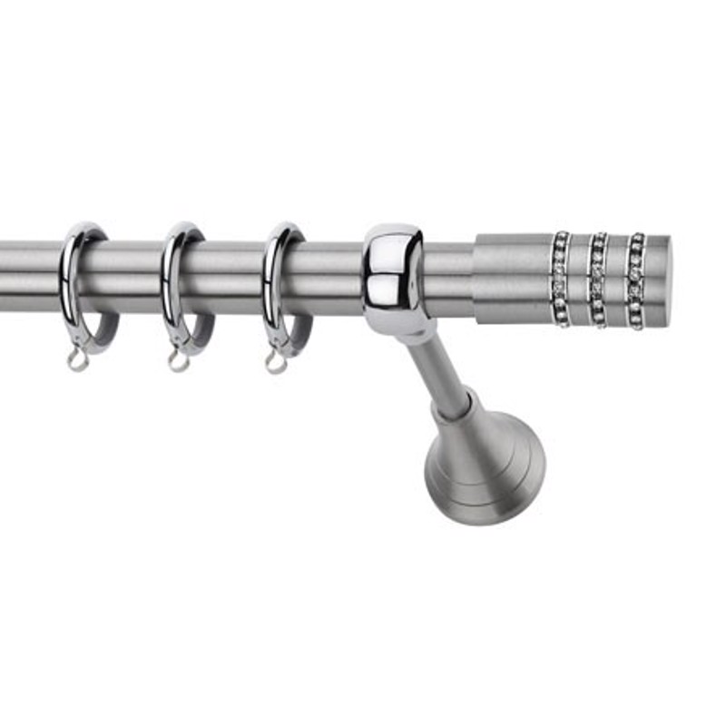 Κουρτινόξυλο φ25 inox m.porto strass