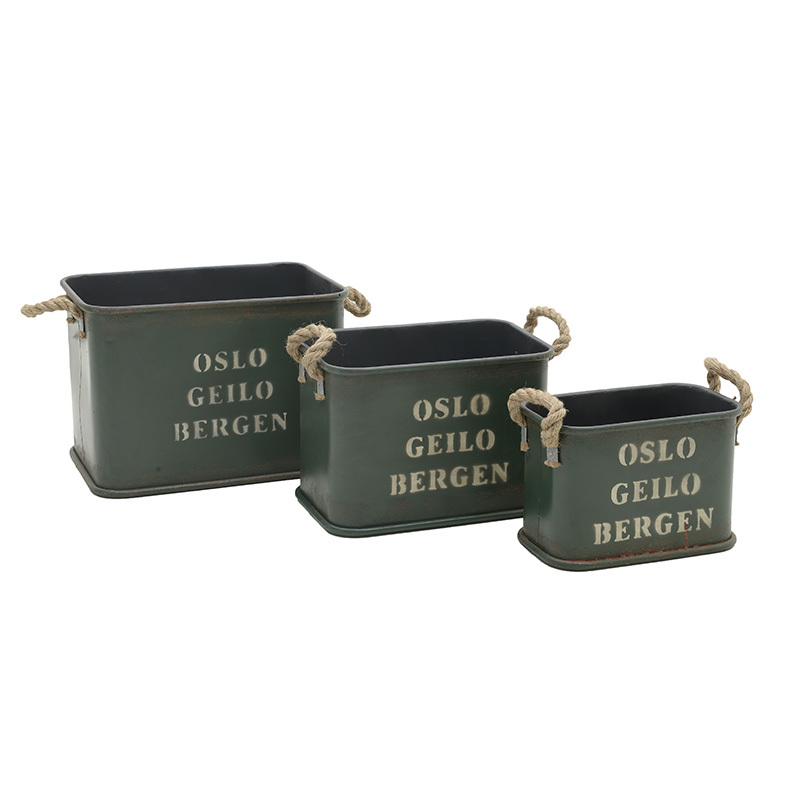S/3 ΚΑΛΑΘΙ ΜΕΤΑΛΛΙΚΟ OSLO/ GEILO/ BERGEN 42Χ29Χ30 3-70-235-0002 InArt