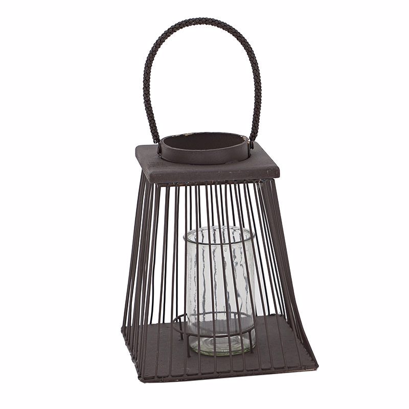 ΦΑΝΑΡΙ ΜΕΤΑΛΛΙΚΟ-ΓΥΑΛΙNΟ ΚΑΦΕ 25X25X30 G-2770 OEM