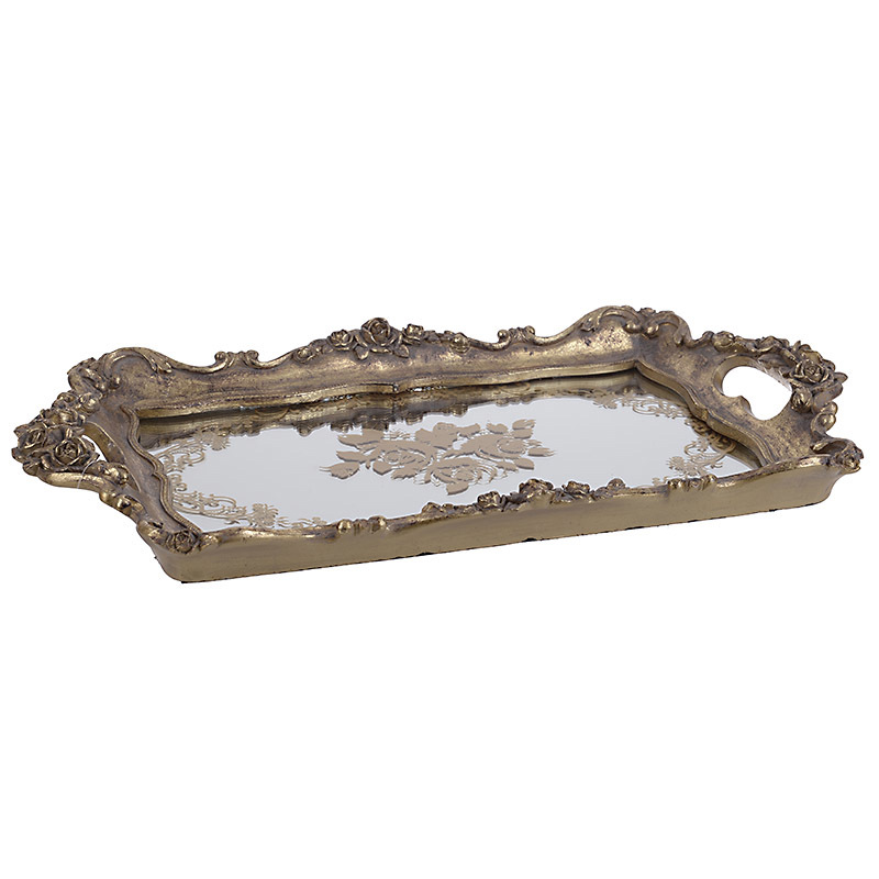 ΔΙΣΚΟΣ ΚΑΘΡΕΠΤΗΣ POLYRESIN ΧΡΥΣΟΣ 44X3X28 3-70-715-0041 InArt