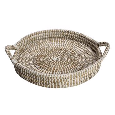Δίσκος Στρογγυλός με Χερούλια Ψάθινος M 40Χ40Χ6εκ KAG140 Espiel