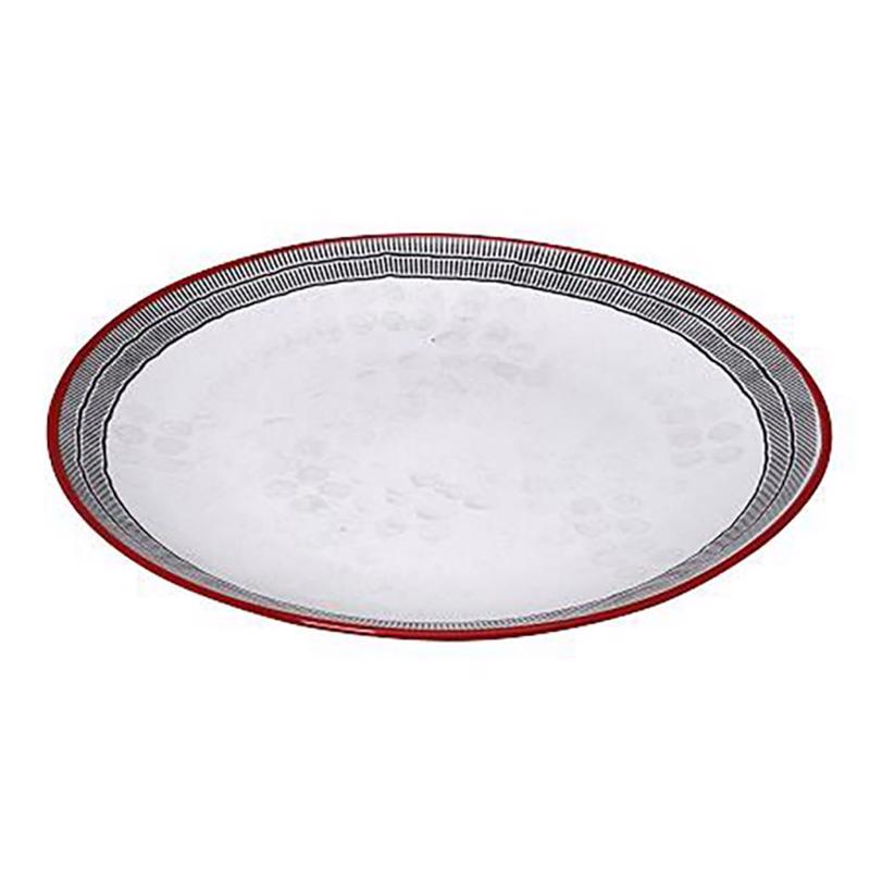 Πιάτο Ρηχό Στρογγυλό Σχέδιο Μαύρο - Κοκκίνο 27Χ3εκ LIS1