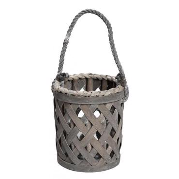 Φανάρι Ξύλινο Γκρι Στρογγυλό 12εκ LUX220K4 Espiel