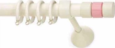 Παιδικό Κουρτινόξυλο φ25 LIVORNO εκρού ροζ