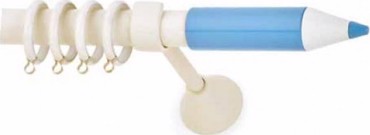 Παιδικό Κουρτινόξυλο φ25 PENCIL εκρού μπλέ