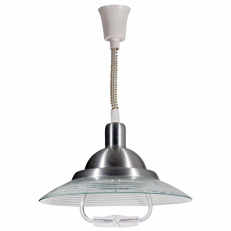 ARlight Φωτιστικό Οροφής Πλαστικό/Αλουμίνιο/Γυαλί Pdc 5331 Νίκελ Ε27 40Χ120 0084235