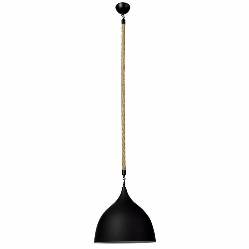 Φωτιστικά agiovlasitishome - ΣΗΜΑΝΤΙΚΟ: Σε περίπτωση διαφοράς τιμής από το κατάστημα ισχύει παντα και μόνο η τιμή του καταστήματος ARlight Φωτιστικό Οροφής Μέταλλο/Σχοινί Μαύρο Ε27 35Χ14