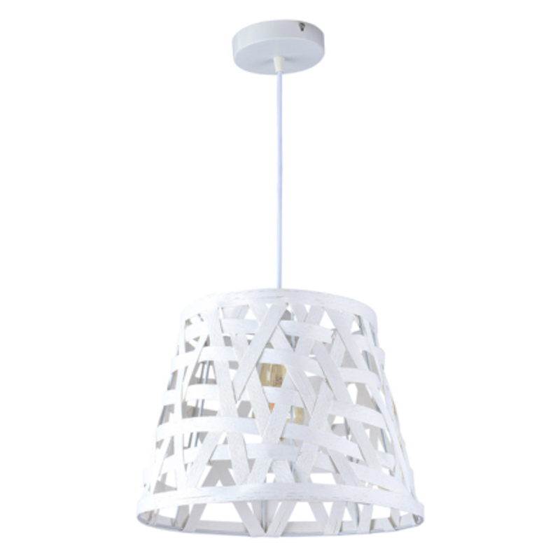 Φωτιστικά agiovlasitishome - ΣΗΜΑΝΤΙΚΟ: Σε περίπτωση διαφοράς τιμής από το κατάστημα ισχύει παντα και μόνο η τιμή του καταστήματος ARlight Φωτιστικό Οροφής Pdc 1022-1 1/Φ Λευκό Πλεκτό Ra