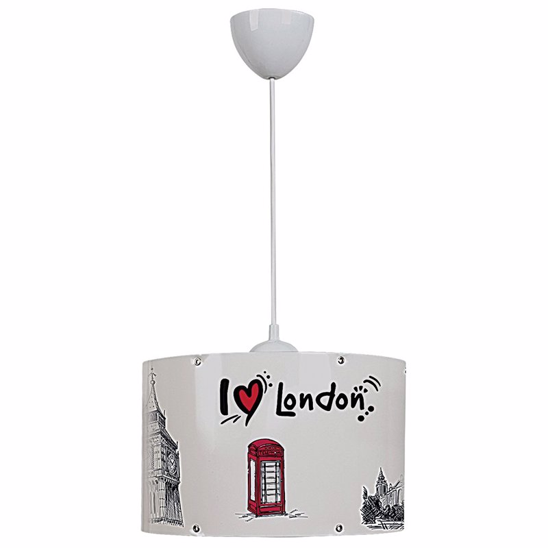 Φωτιστικά agiovlasitishome - ΣΗΜΑΝΤΙΚΟ: Σε περίπτωση διαφοράς τιμής από το κατάστημα ισχύει παντα και μόνο η τιμή του καταστήματος ARlight Κρεμαστό Φωτιστικό Οροφής London Πλαστικό Pdt 1