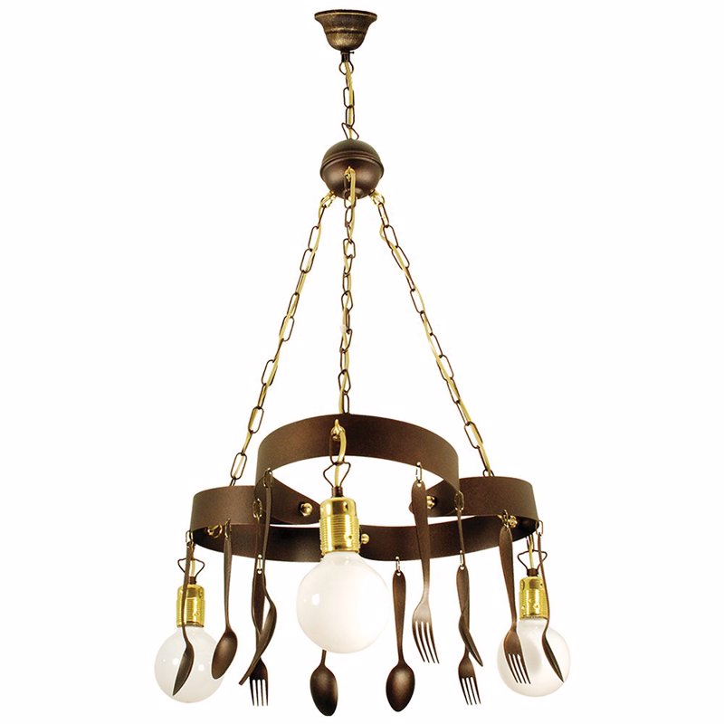 ARlight - ΣΗΜΑΝΤΙΚΟ: Σε περίπτωση διαφοράς τιμής από το κατάστημα ισχύει παντα και μόνο η τιμή του καταστήματος ARlight 3Φωτο Φωτιστικό Οροφής Κουταλοπίρουνα Μέταλλο P