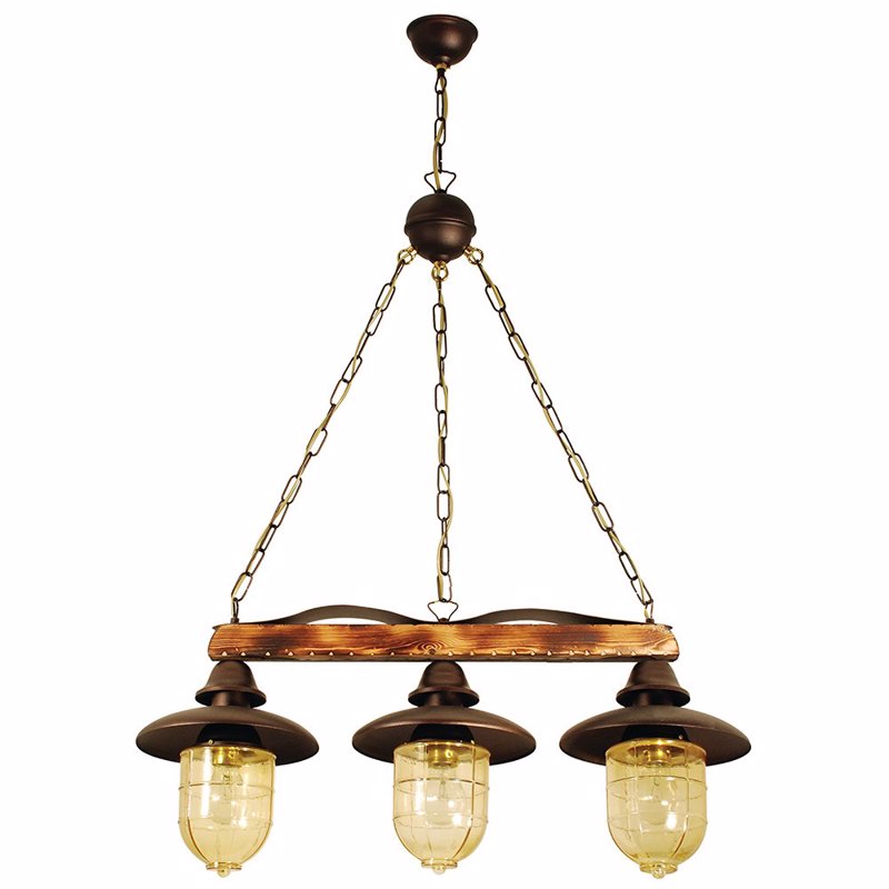 ARlight 3Φωτο Φωτιστικό Οροφής Μέταλλο/Γυαλί/ΞύλοPda 11